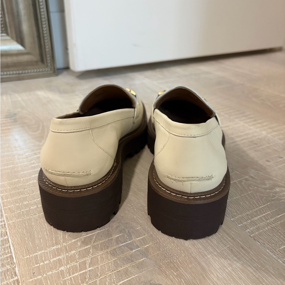 Sam Edelman Laurs Cream Loafers - Picture 5 of 9